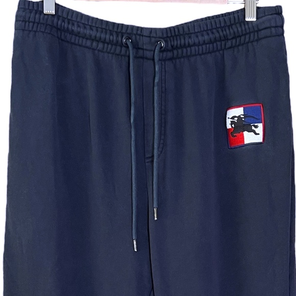 Burberry Mens Munley Embroidered Logo Sweatpants in Navy Blue Size XL - Picture 5 of 12